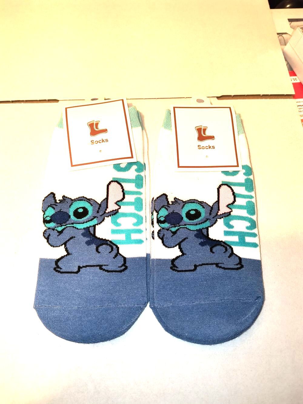 Blue Stitch Character Ankle Socks